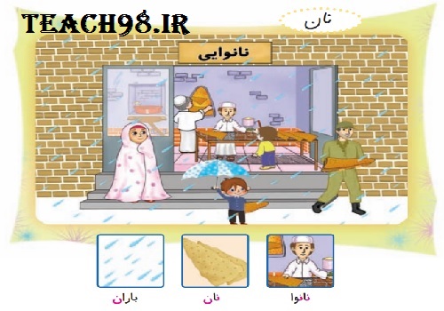 آموزش نشانه ن-فارسی اول دبستان
